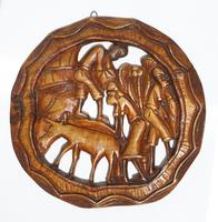 Carved wood decor