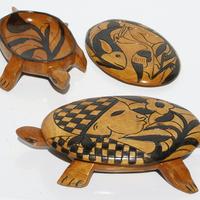 Turtle wooden plates