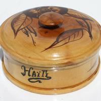 Round wooden box