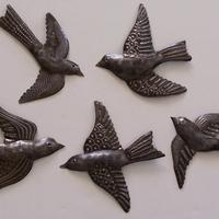 Set 5 Metal Birds