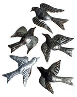 Set 5 Metal Birds