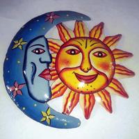 Colored sun and moon