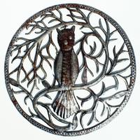 Metal owl decor