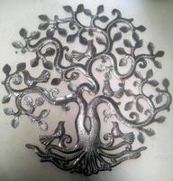 Metal tree of life with birds