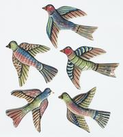 Set 5 colored birds