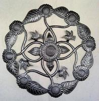 Leaves and flowers metal decor