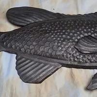 Metal fish sculpture