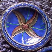 Metal plate with starfish