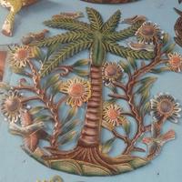 Colored palm tree