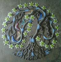 Tree of life: Colorful haitian metal art