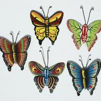 Set 5 colored butterflies