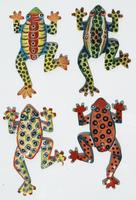 Lot 4 colored frogs