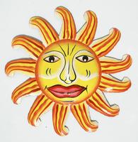 Colored sun face