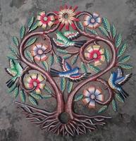Tree of life with birds and flowers